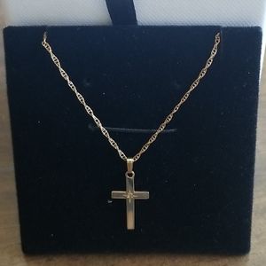 14k gold filled cross necklace